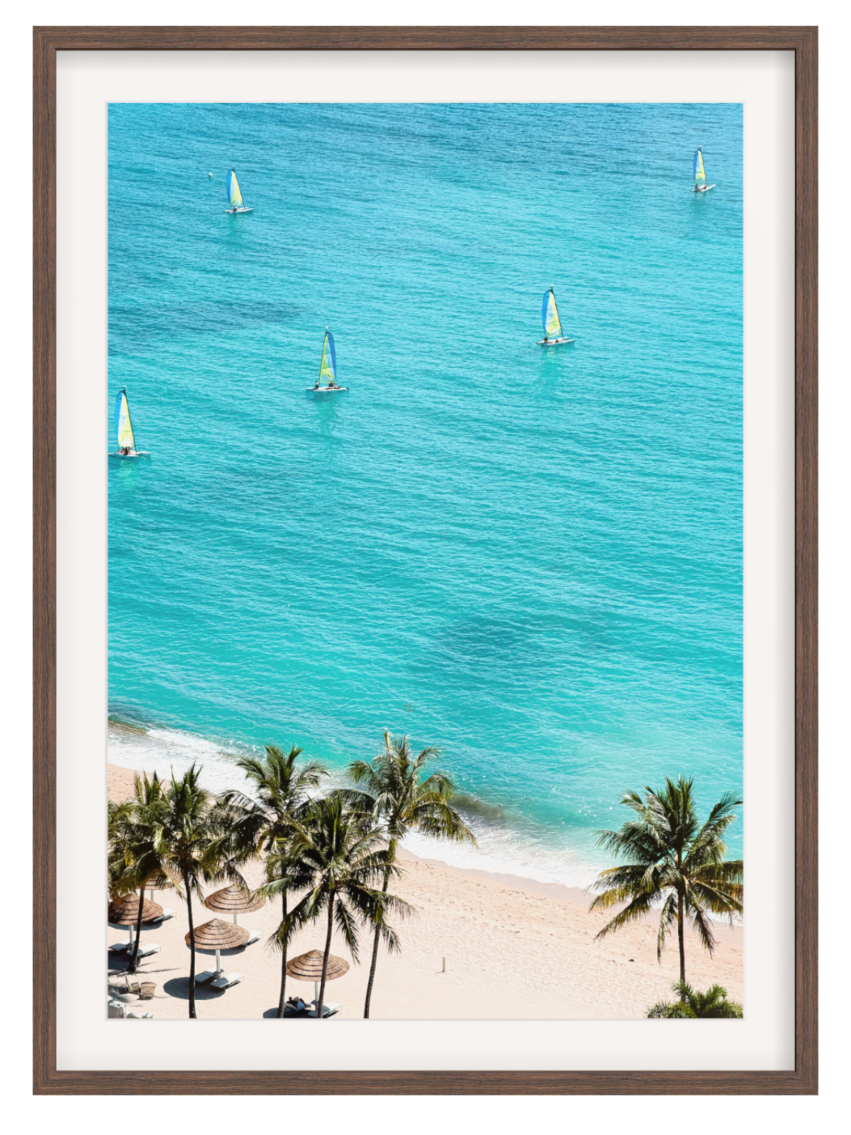 Catseye Beach palm tree choc frame