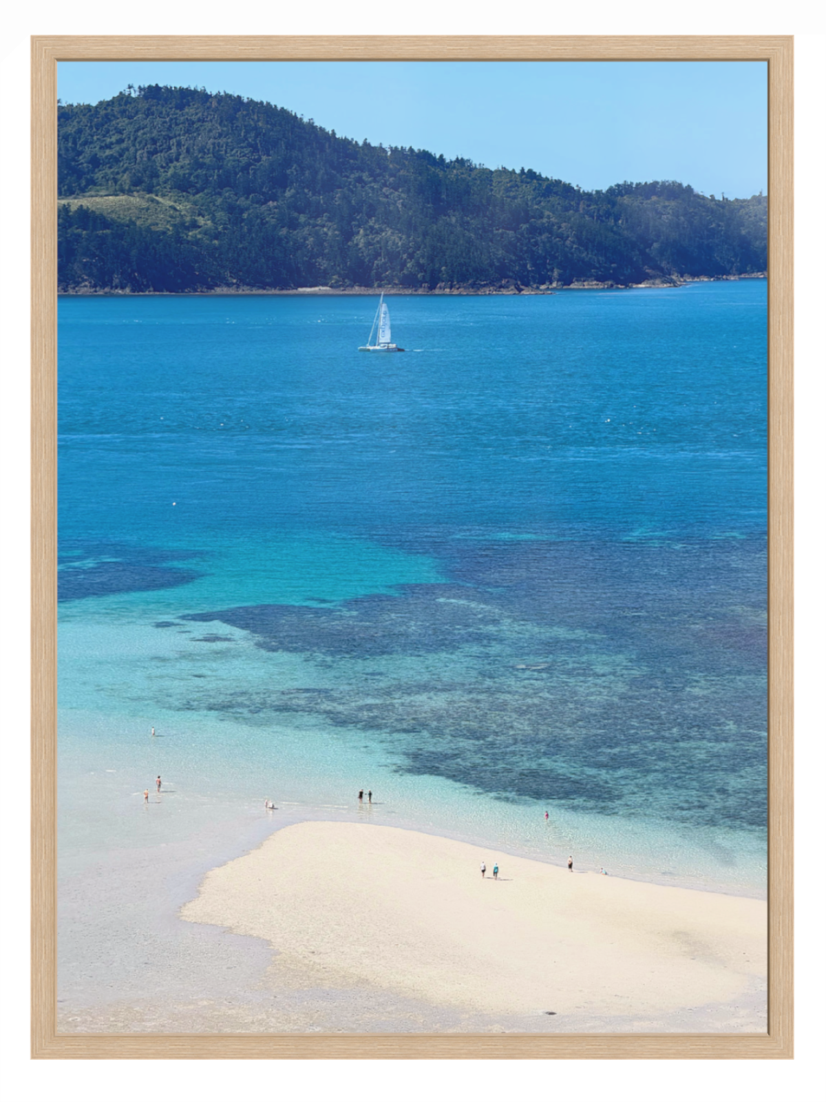Catseye Beach Hamilton Island print oak
