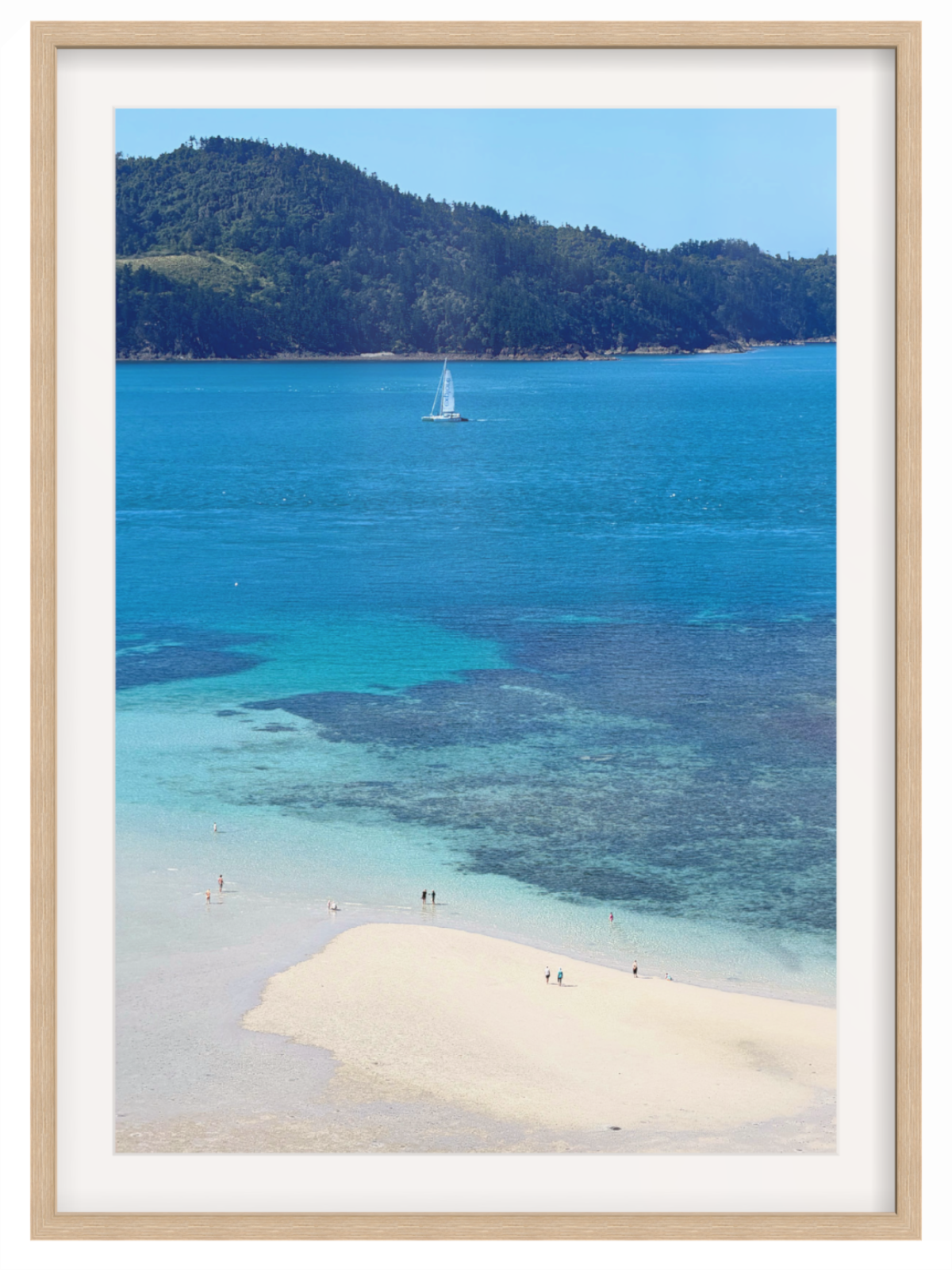 Catseye Beach Hamilton Island print oak