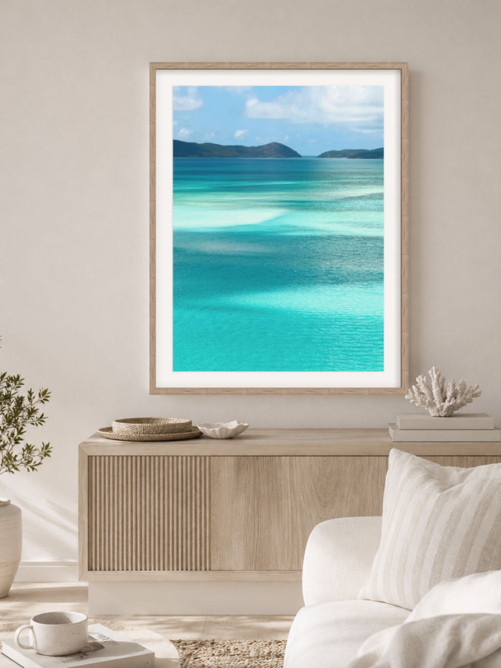 stage room coastal living room beach print 