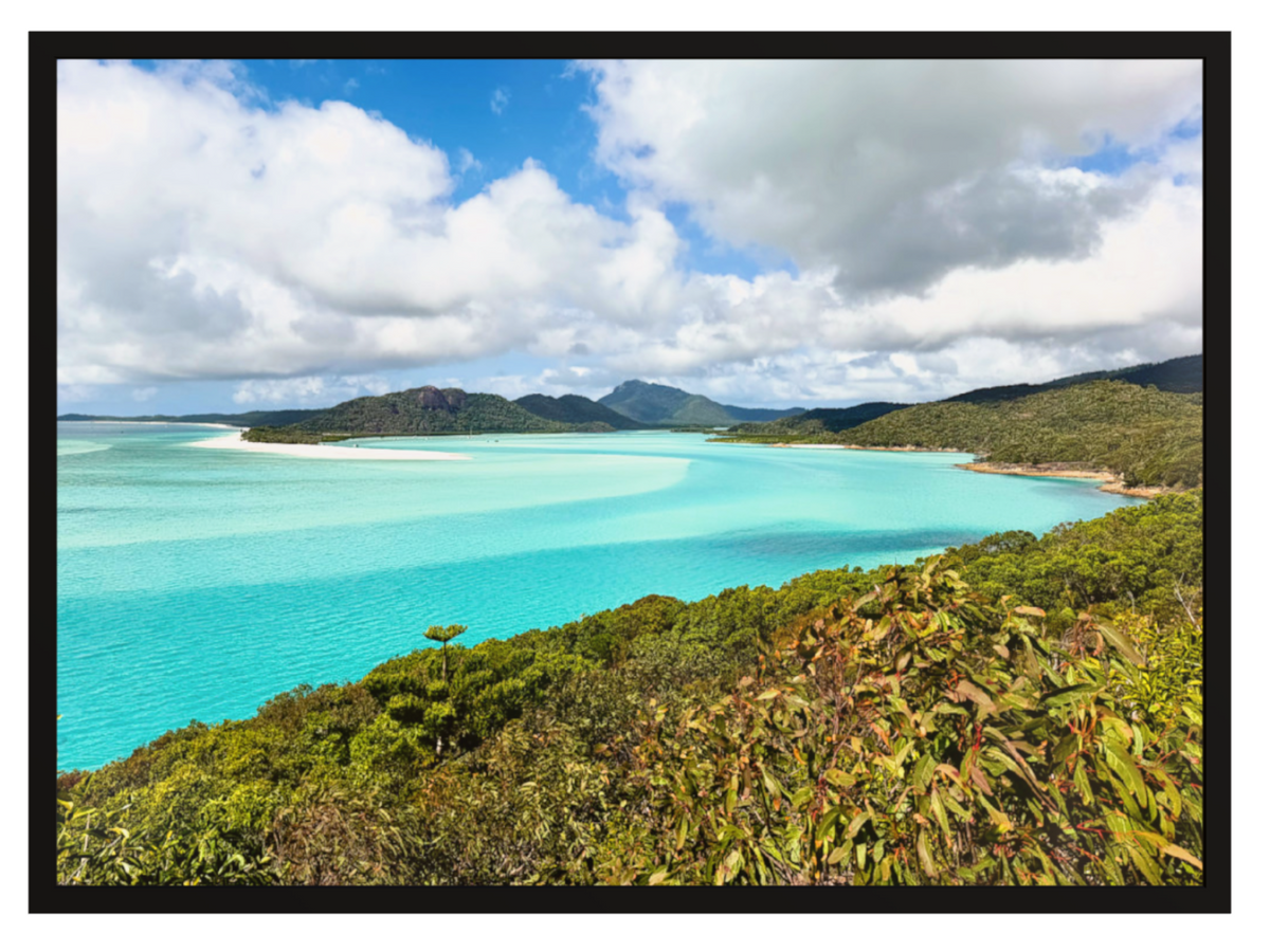 Hill Inlet landscape black frame