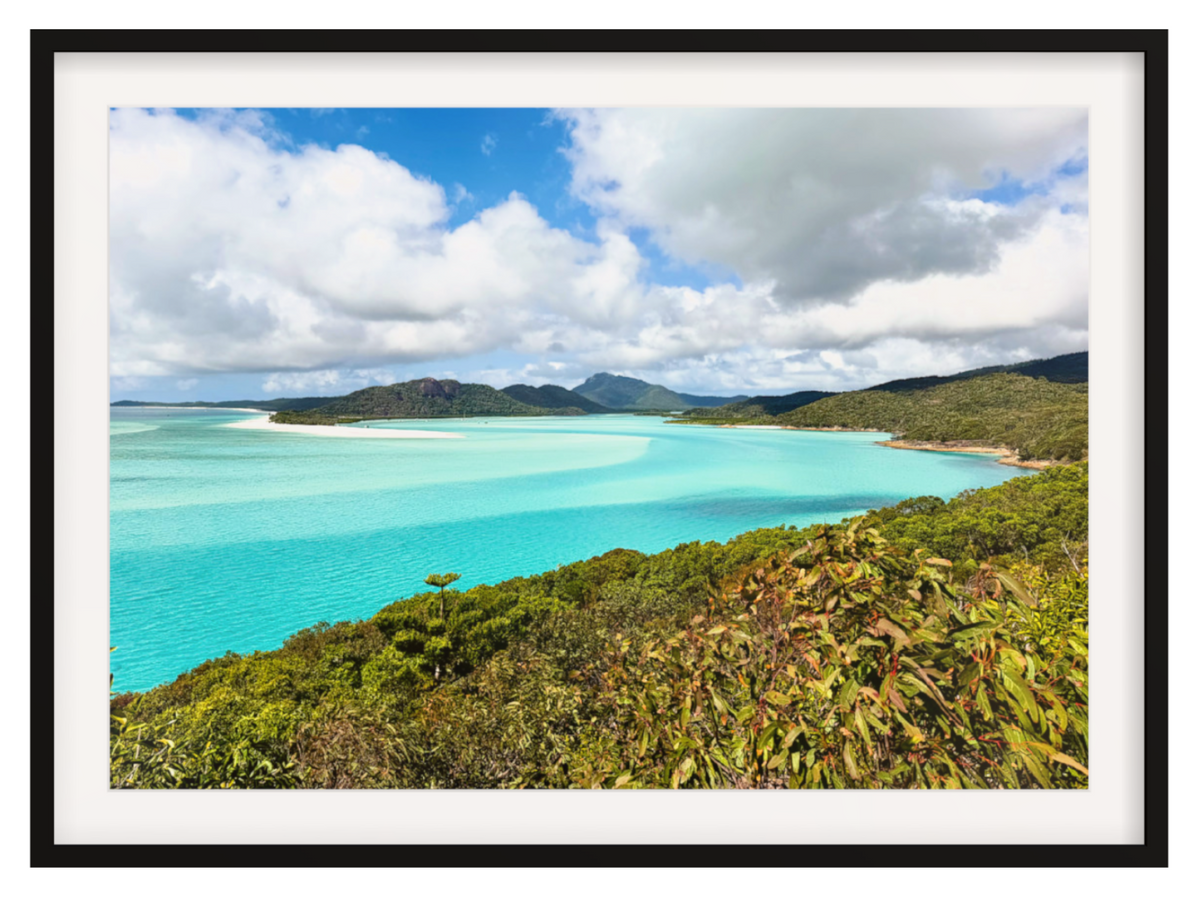 Hill Inlet landscape black frame