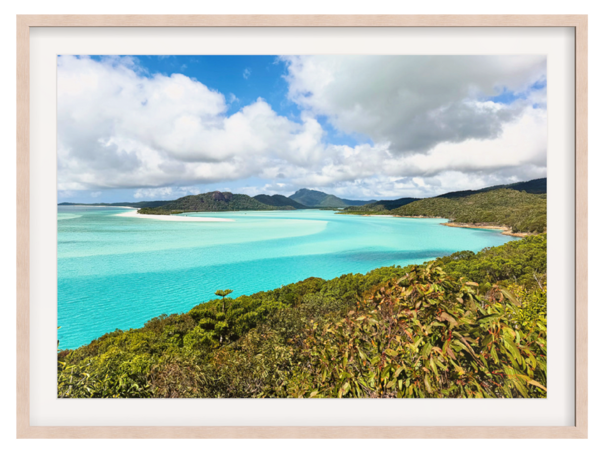 Hill Inlet landscape light oak frame