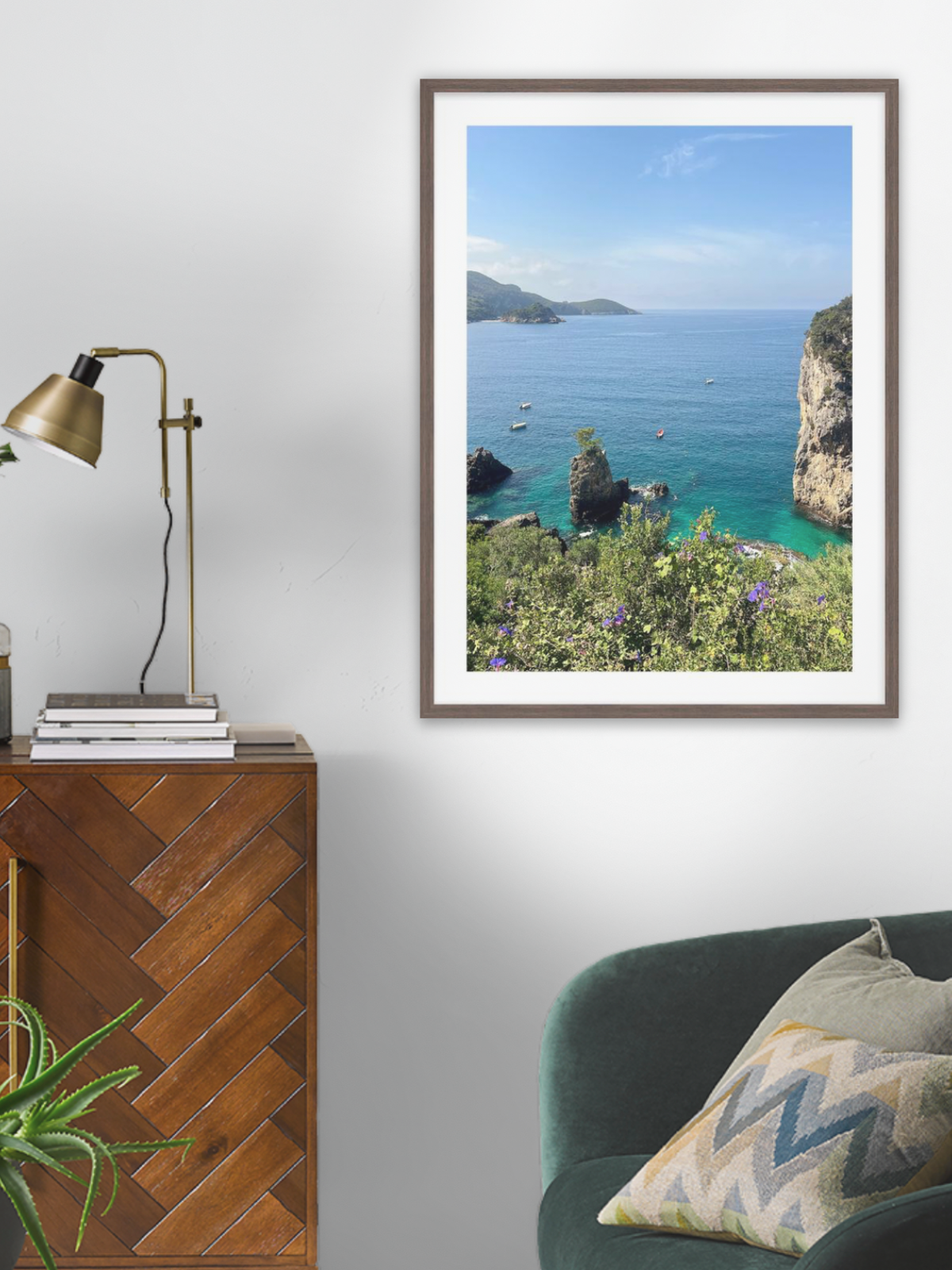 stage room living room framed ocean cliff 
