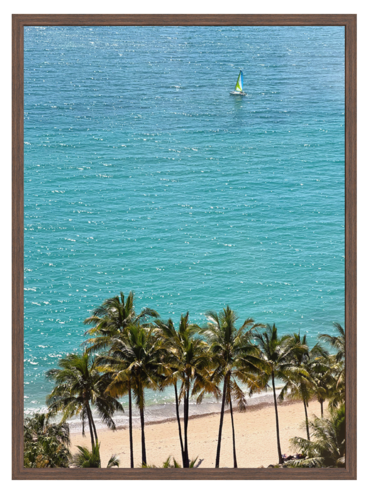 Palm Tree Sail boat choc frame