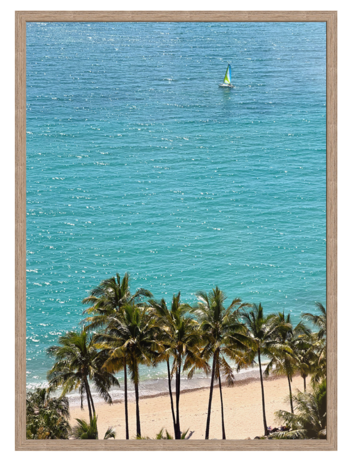 Palm Tree Sail boat hazel frame