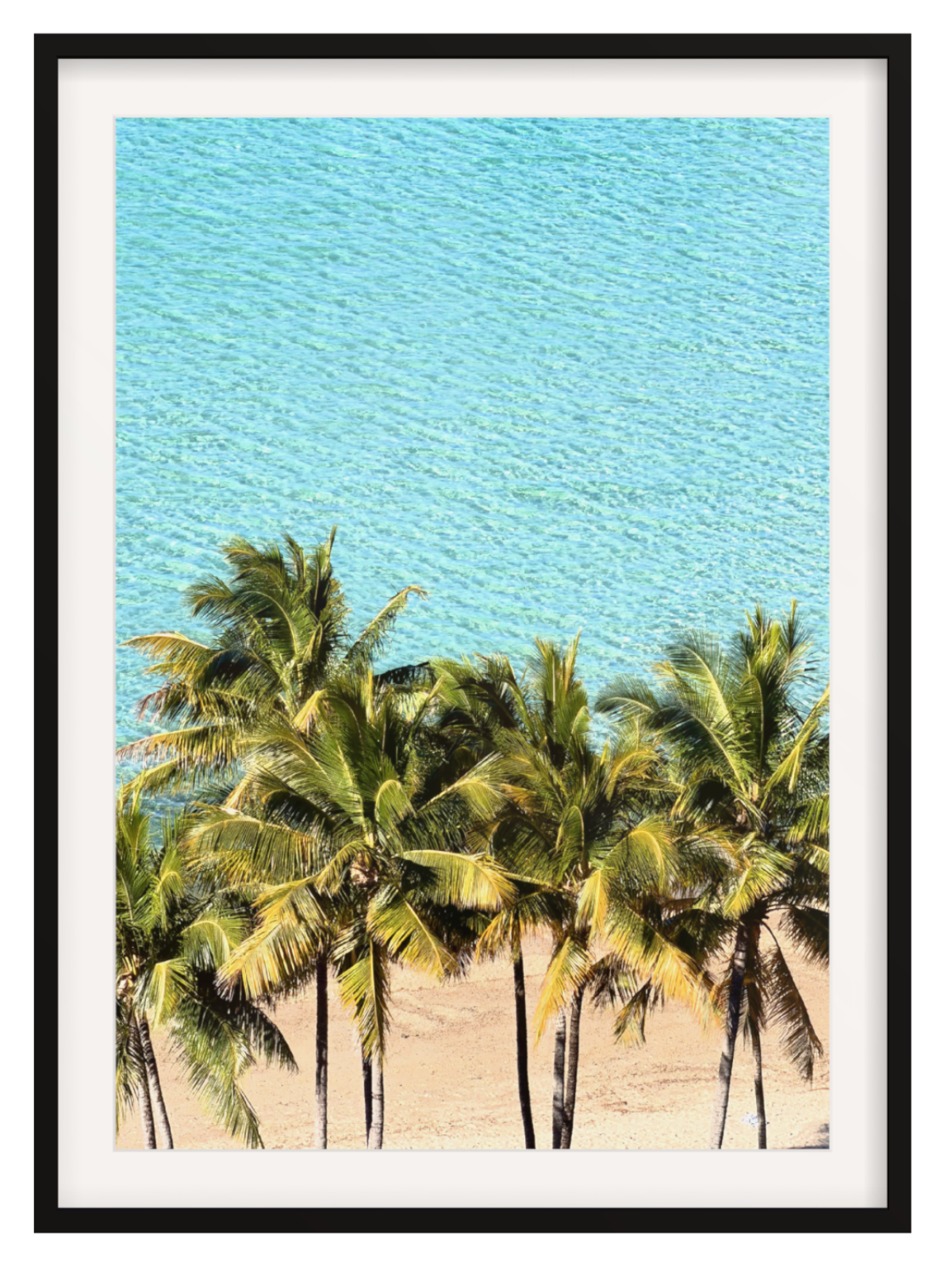 Palm Tree Paradise white frame