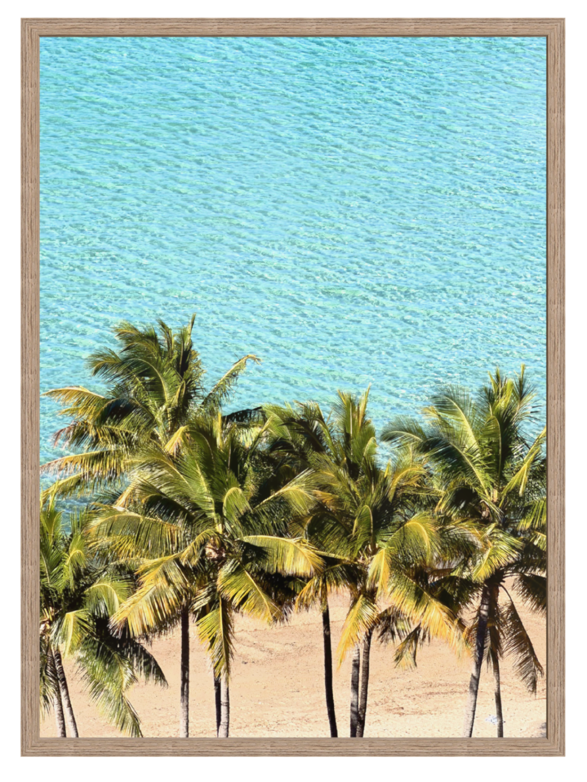 Palm Tree Paradise hazel frame