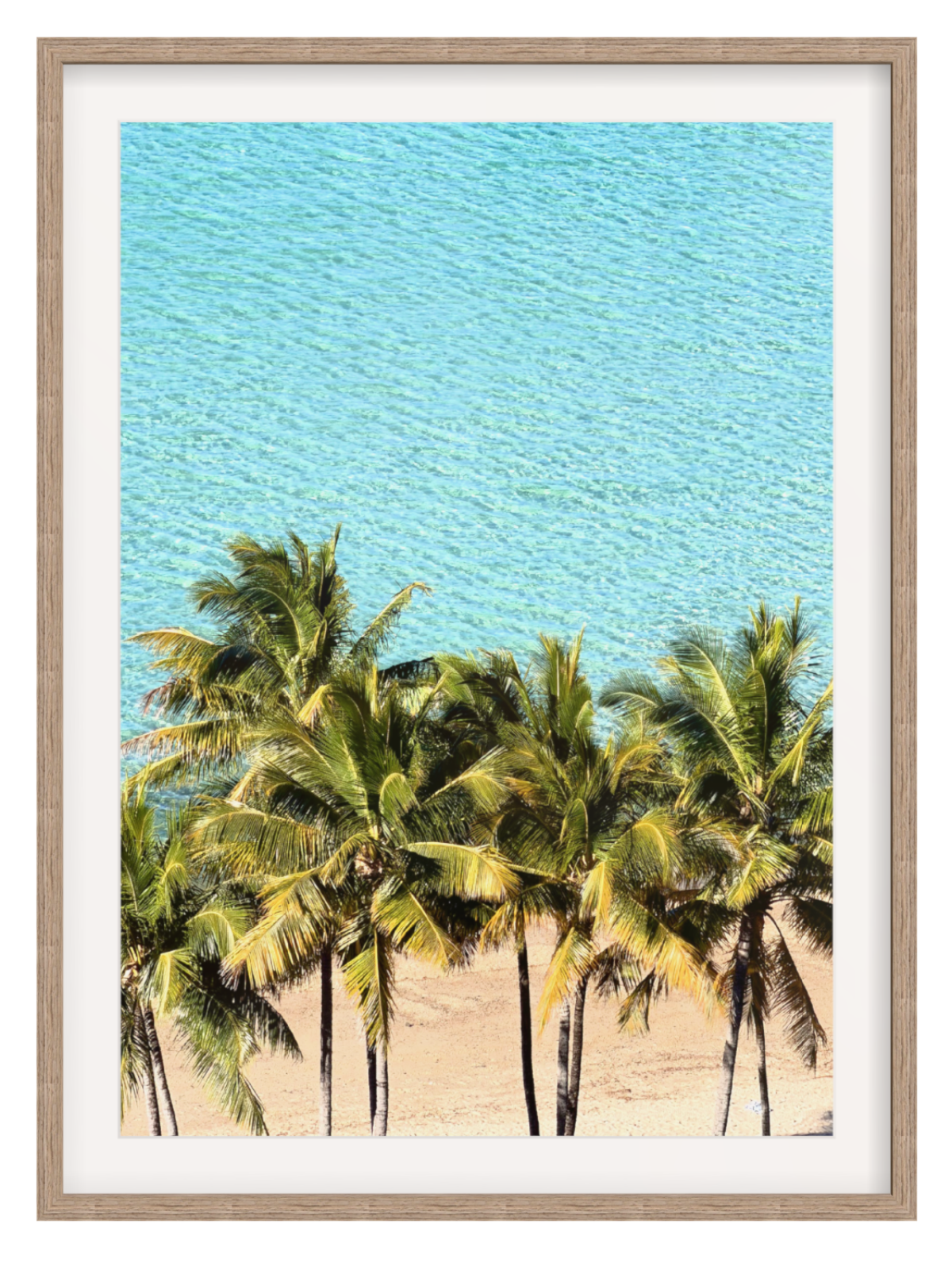 Palm Tree Paradise hazel frame