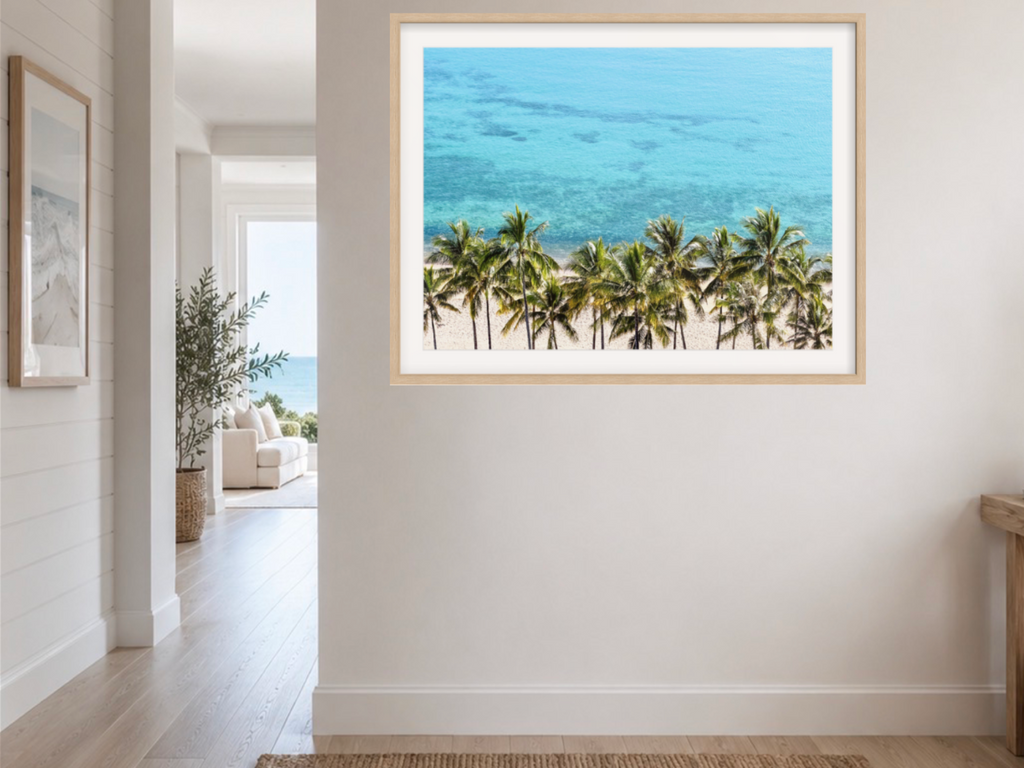Palm Tree Paradise landscape stage room coastal living room