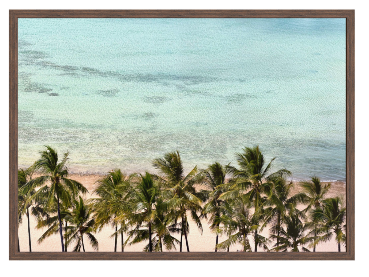 Reef View palm tree choc frame
