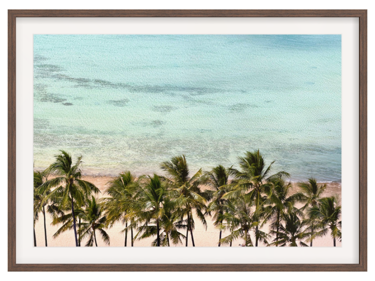 Reef View palm tree choc frame