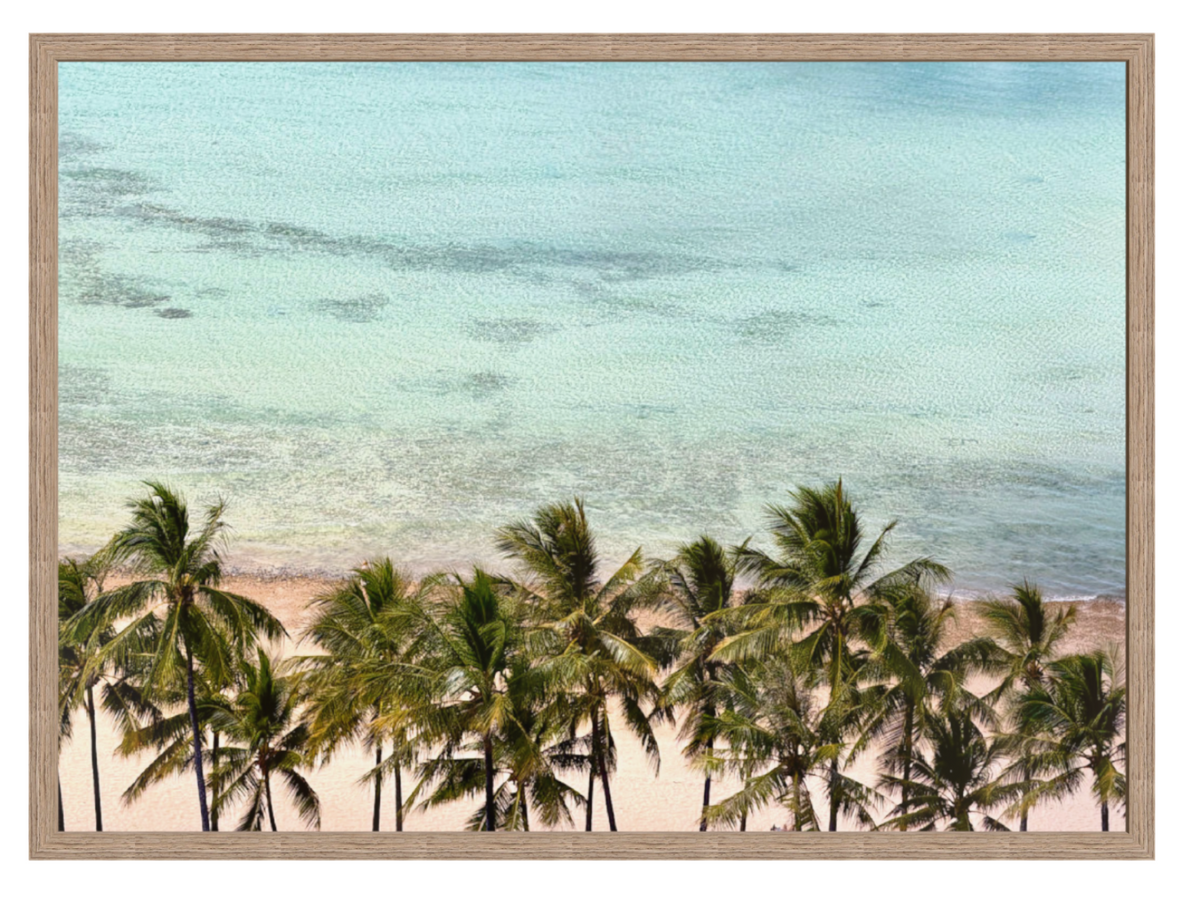 Reef View palm tree hazel frame