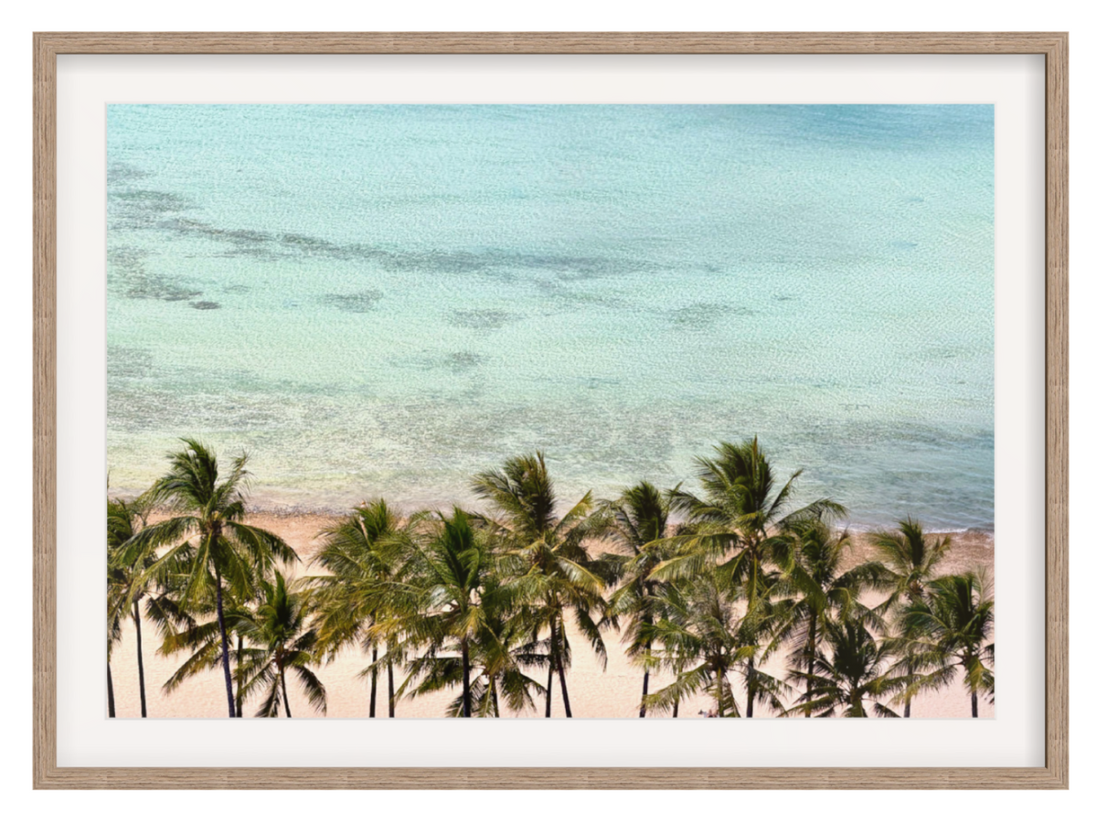 Reef View palm tree hazel frame