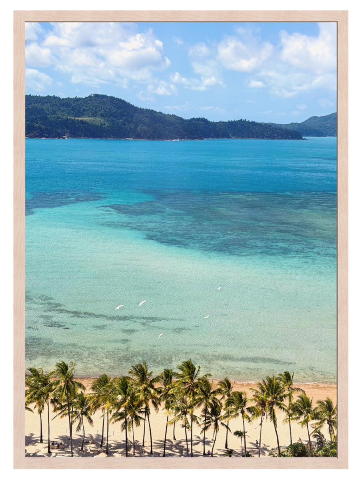 Reef view light oak frame