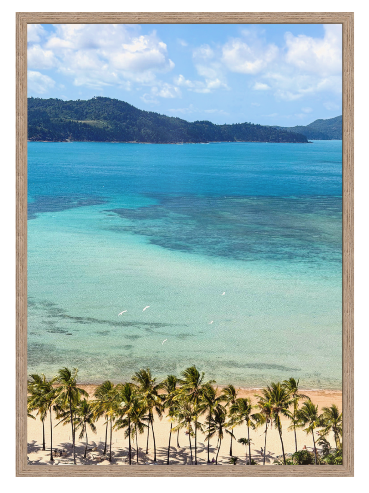 Reef View hazel frame print