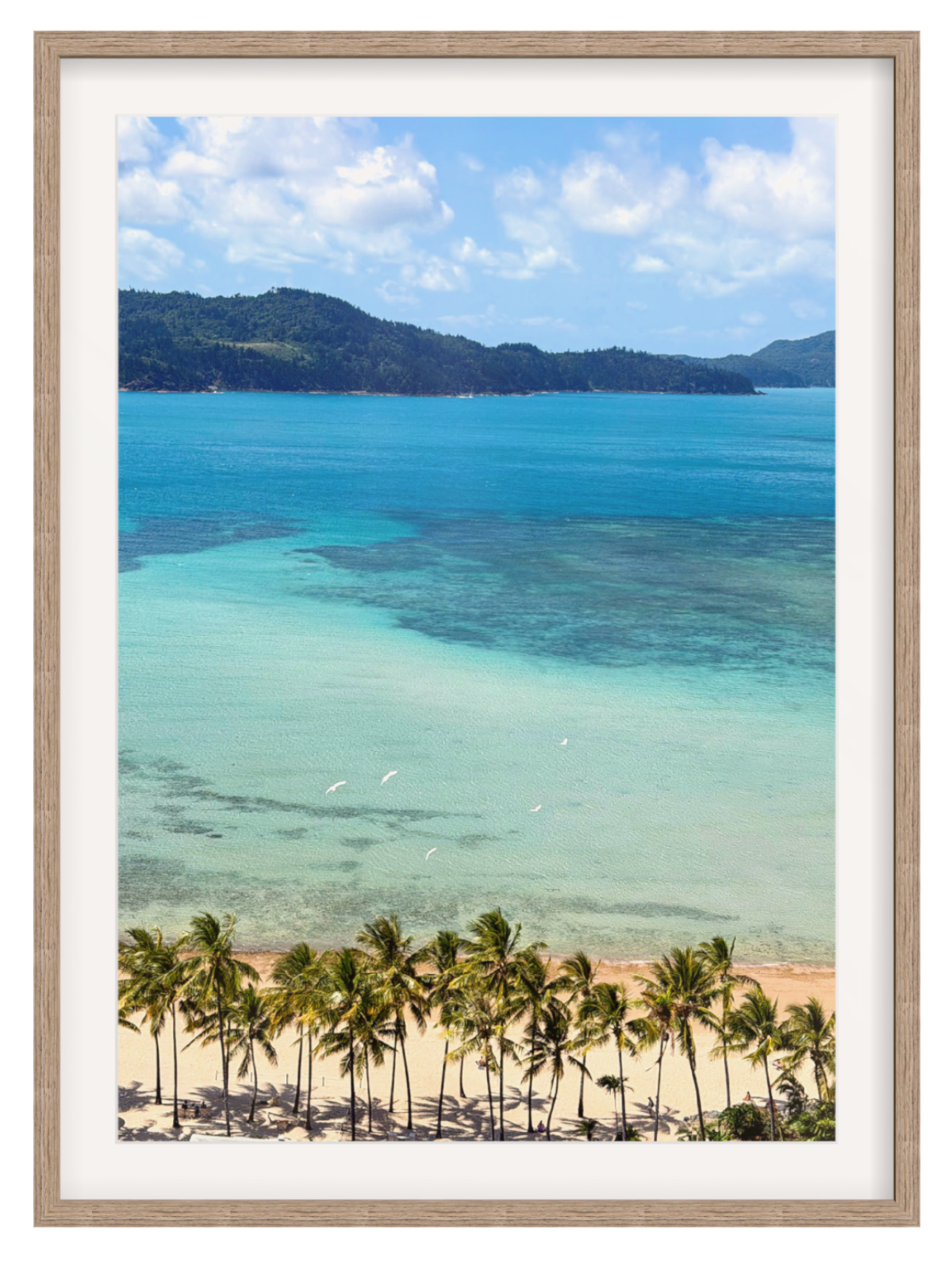 Reef View hazel frame print