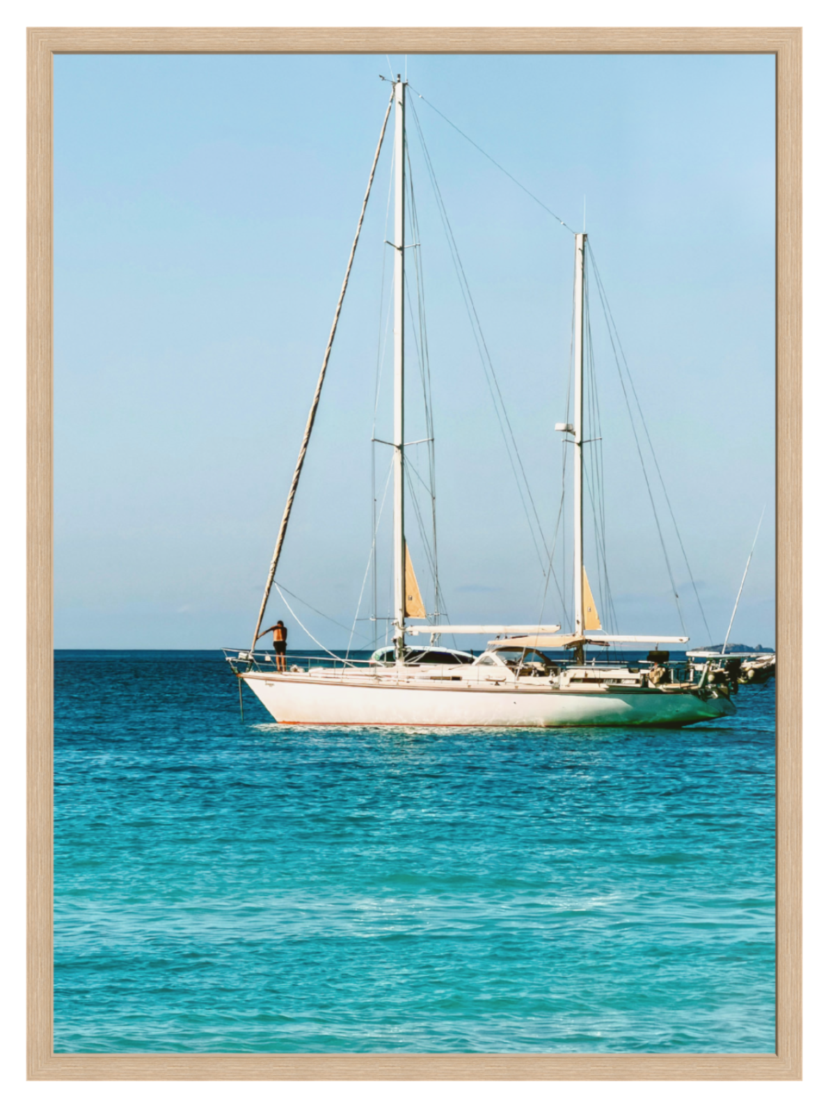 Sailing Whitsundays oak frame