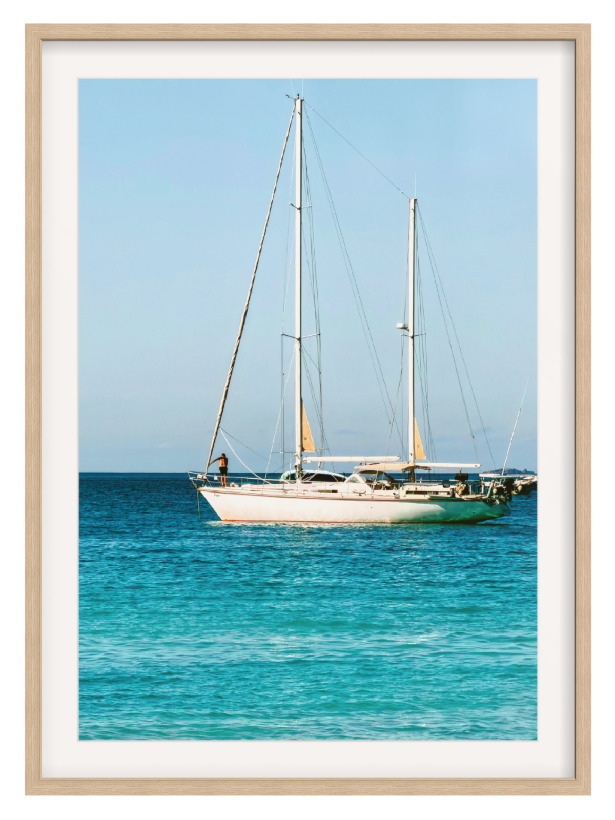 Sailing Whitsundays oak frame