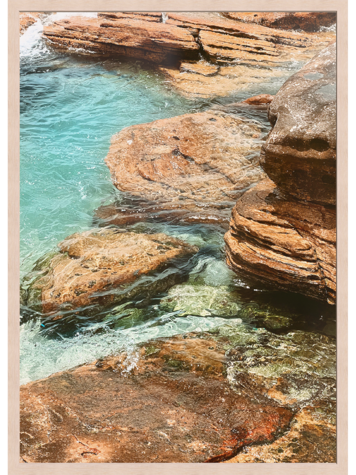 Rocky coastline with clear blue water